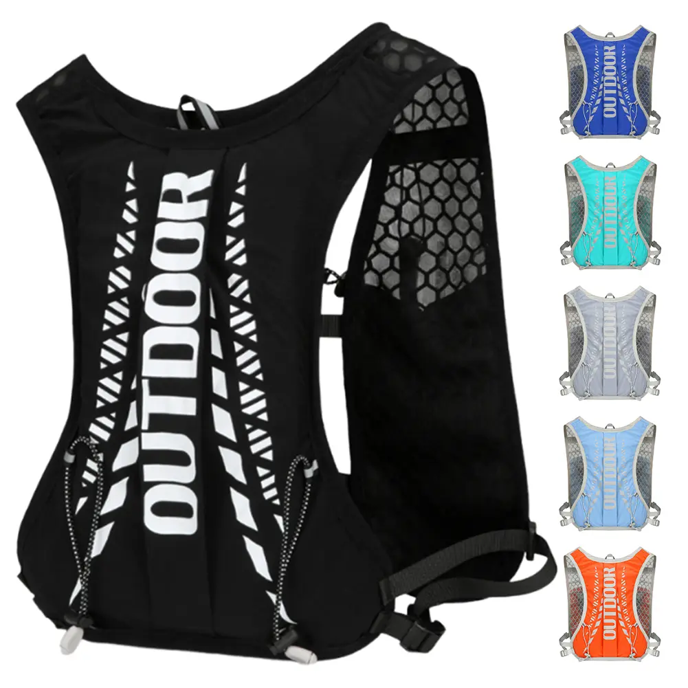5L Hydration Backpack Wear Resist Hiking Nylon Pouch Breathable Lightweight Running Bag Marathon Cross-Country Running Backpack
