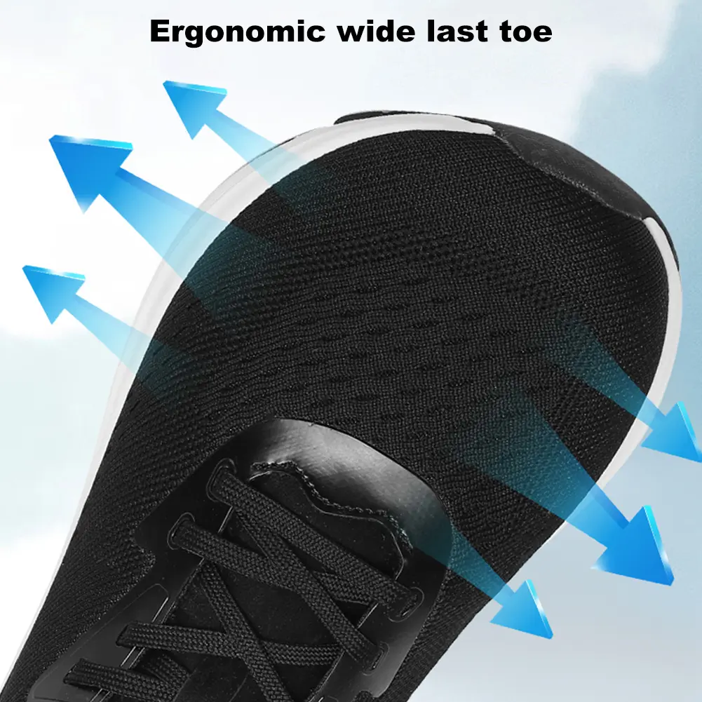 Men Wide Toe Sneakers Gym Sports Shoes Non Slip Lightweight Running Sneakers Breathable Fashion Jogging Shoes for Outdoor Sports