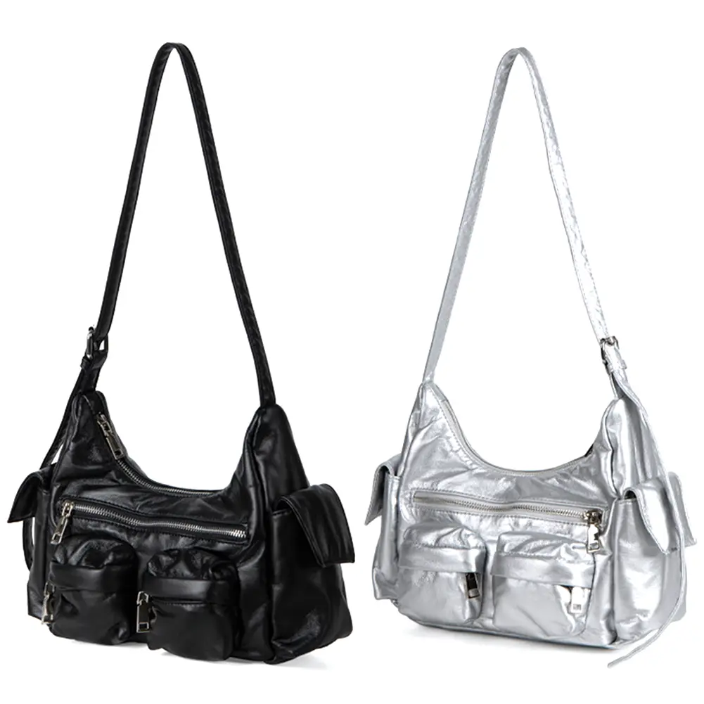 Women Retro Shoulder Bag Large Capacity PU Satchel Sling Bag Versatile Top Handle Bag Crossbody Hobo Bag Girl Stylish Purse