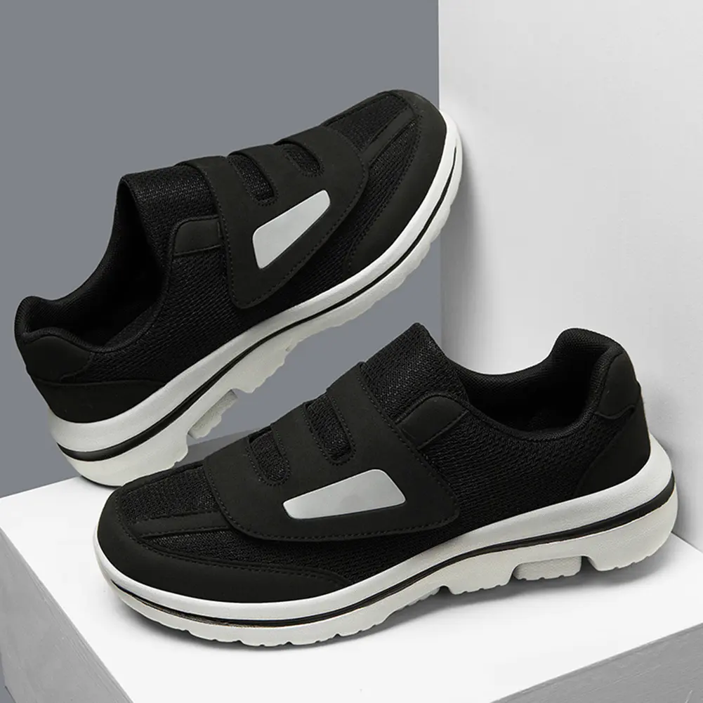 Diabetic Shoes Wide Walking Shoes with Adjustable Closure Lightweight Edema Sneakers Non-Slip Hook and Loop Sneakers for Elderly