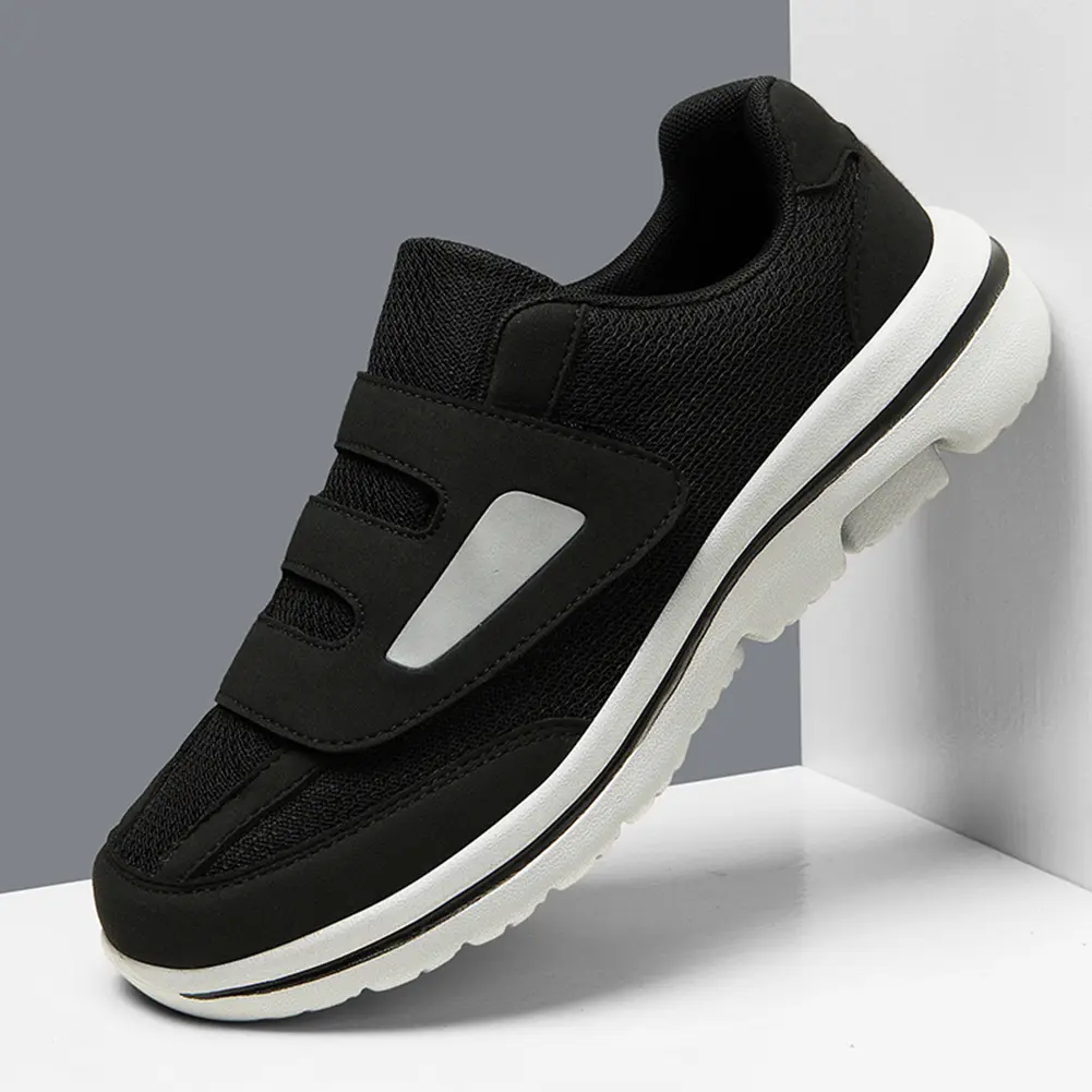 Diabetic Shoes Wide Walking Shoes with Adjustable Closure Lightweight Edema Sneakers Non-Slip Hook and Loop Sneakers for Elderly