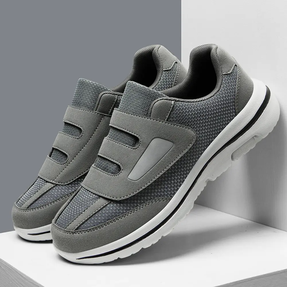 Diabetic Shoes Wide Walking Shoes with Adjustable Closure Lightweight Edema Sneakers Non-Slip Hook and Loop Sneakers for Elderly