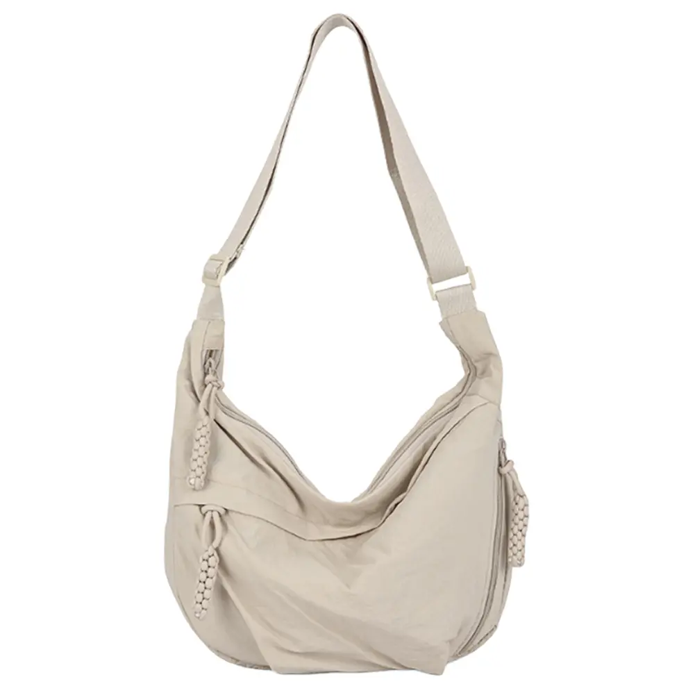 Women Crescent Crossbody Bag Large Capacity Stylish Dumpling Bag Adjustable Strap Daily Messenger Bag Lightweight Sling Bag