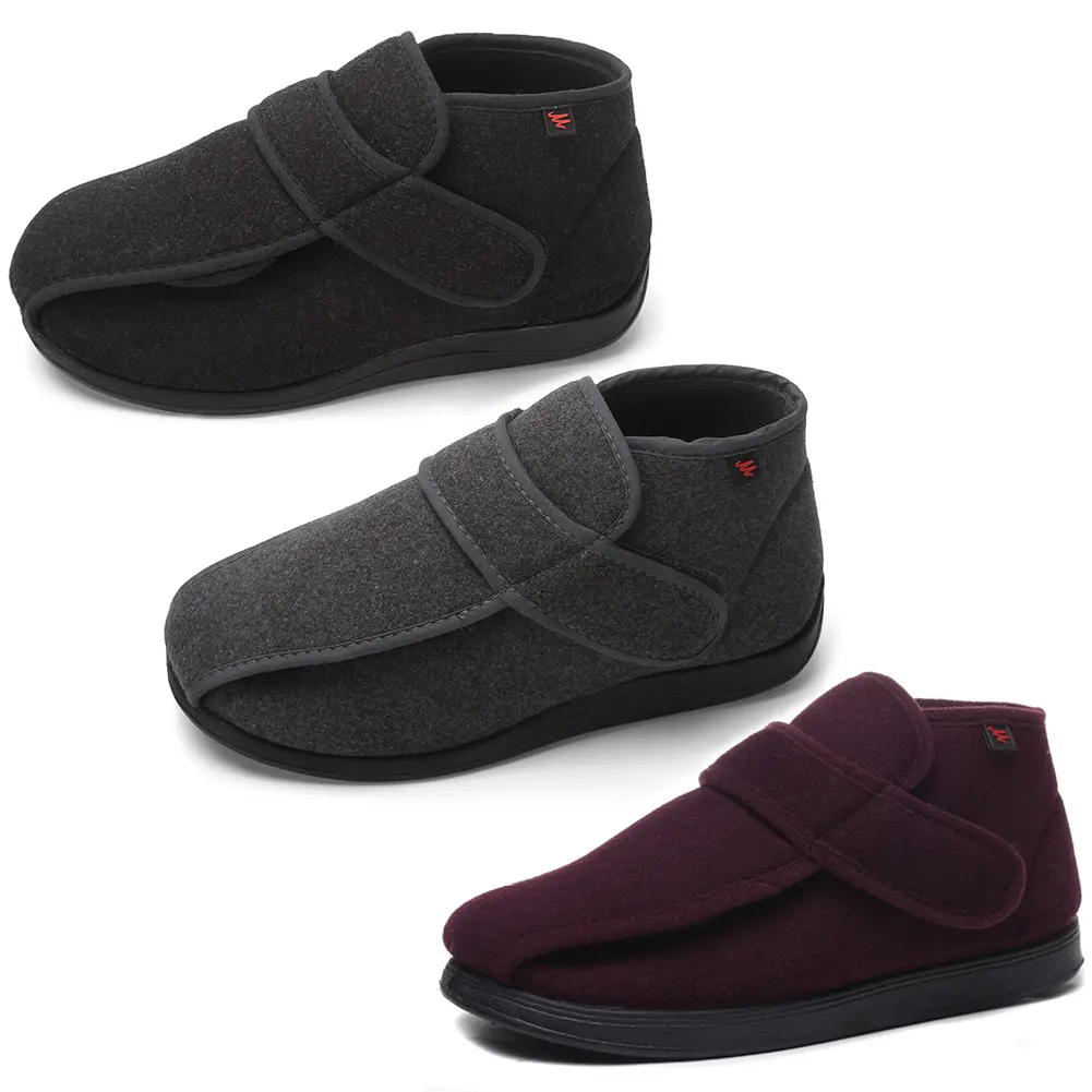 Extra Wide Diabetic Shoes with Adjustable Closure Slip-On Orthopedic Shoes Non-Slip Unisex Walking Shoes for Plantar Fasciitis