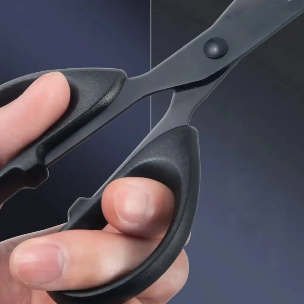 160mm Black Blade Scissors Wear-resistant Stainless Steel Blade Not Easy to Glue Household Manual Life Durable Scissors