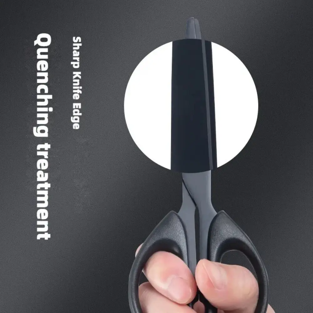 160mm Black Blade Scissors Wear-resistant Stainless Steel Blade Not Easy to Glue Household Manual Life Durable Scissors