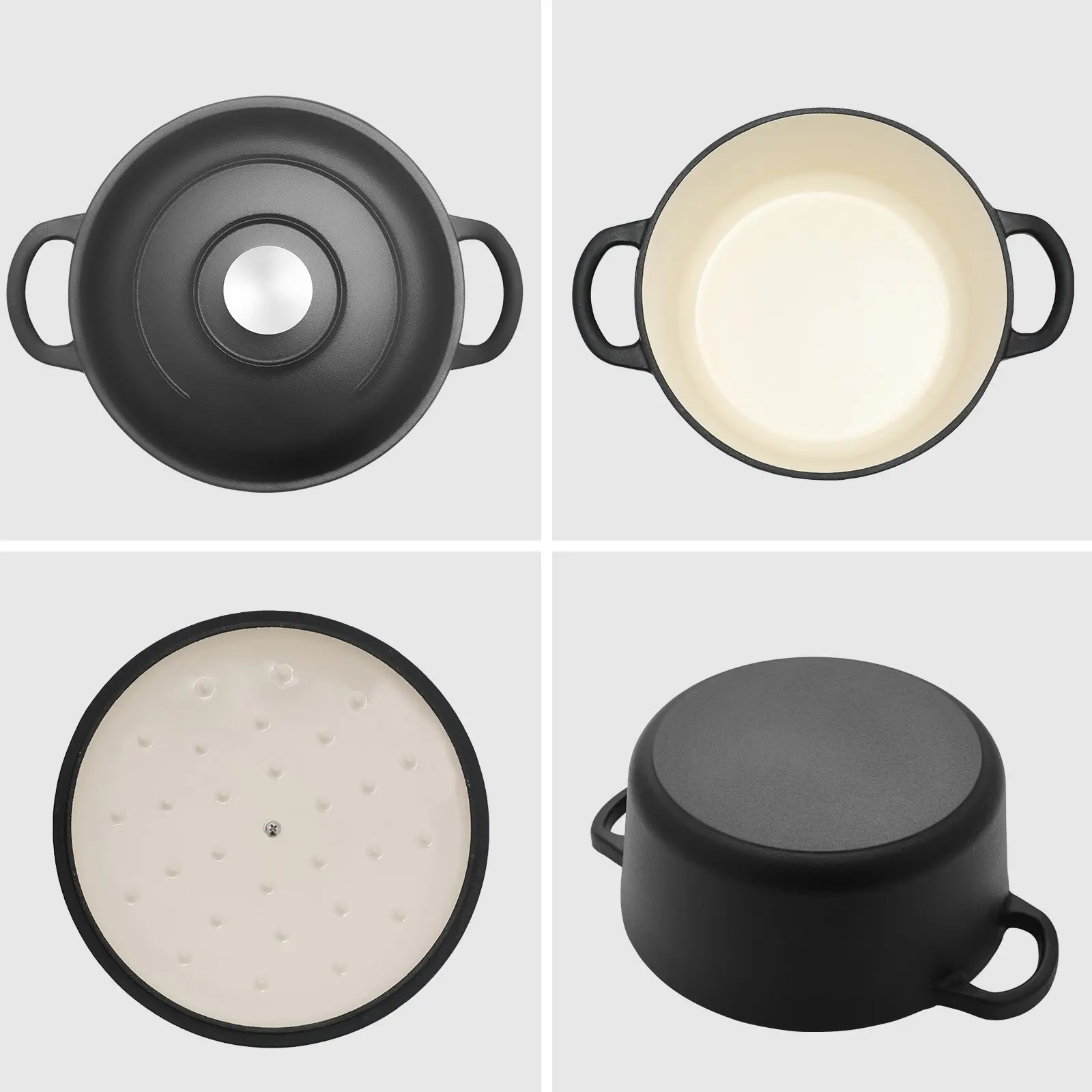 6 Quart Enameled Cast Iron Dutch Oven with Lid – Premium Durability & Oven Safe up to 500°F – Heavy Duty Cookware Perfect