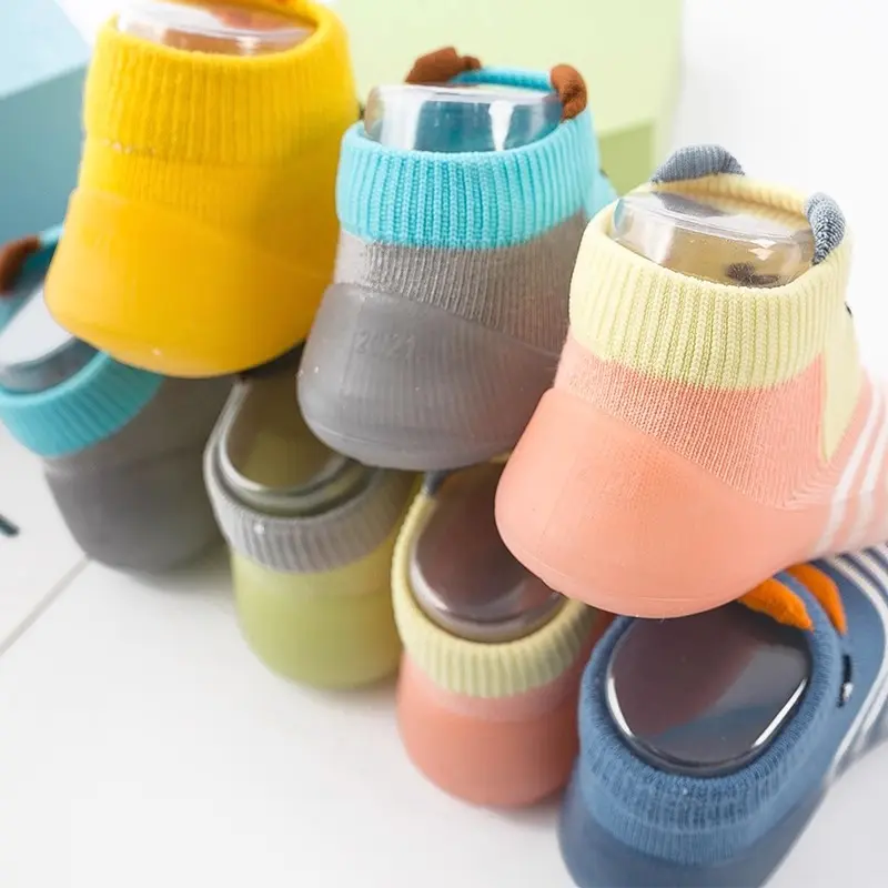 2‌025 Autumn Winter Cute Cartoon Baby Socks Shoes Combo Soft Sole Anti-Slip Toddler Socks for 1-3 Year Old Boys Girls‌