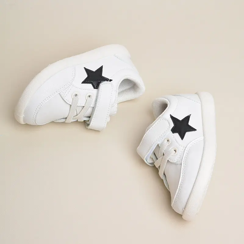 New Spring Baby Shoes For Boy Leather Toddler Children Barefoot Shoes Soft Sole Outdoor Kids Tennis Fashion Girls Sneakers