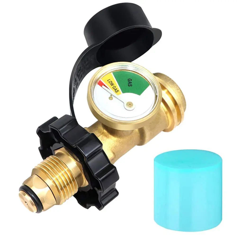 Propane Tank Gas Gauge Leak Detector Level Indicator Propane Tank Gas Pressure Meter for Propane Cylinder BBQ Gas Grill Heater
