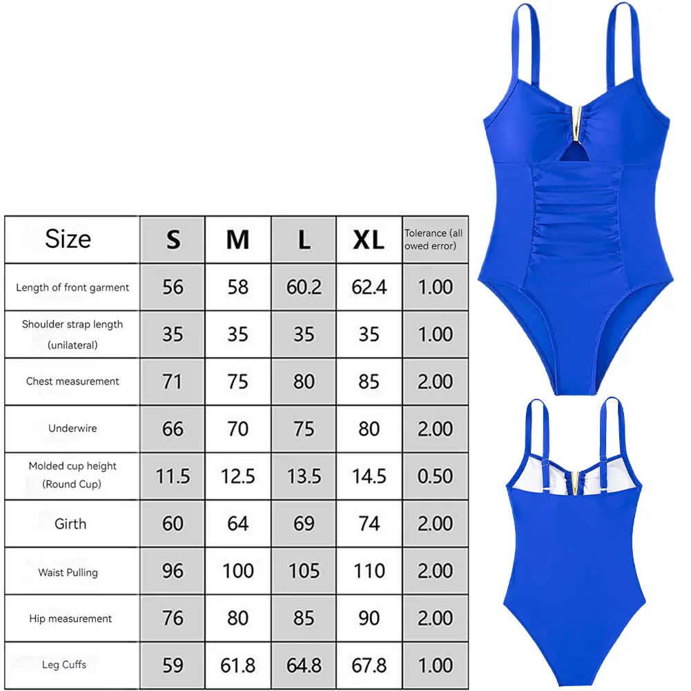 Women One Piece Swimsuit V-Neck Summer Beach Bikini Set Solid Color Curvy Modest Bathing Suit for Summer Vacation Travel