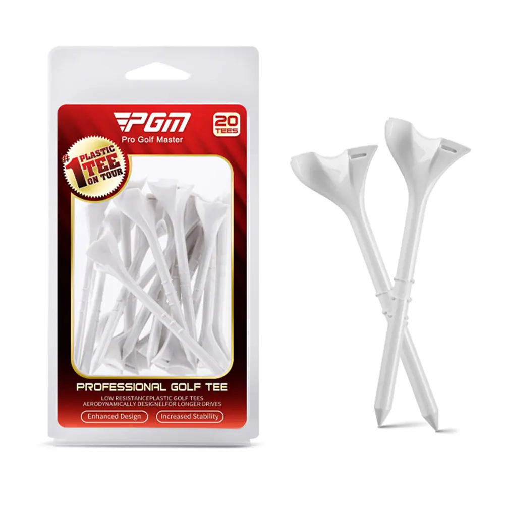 20pcs Ball Nail 83mm Golf Training Tees Holder 10 Degree Oblique Insertion Reusable No-resistance for Golfer Practice Supplies