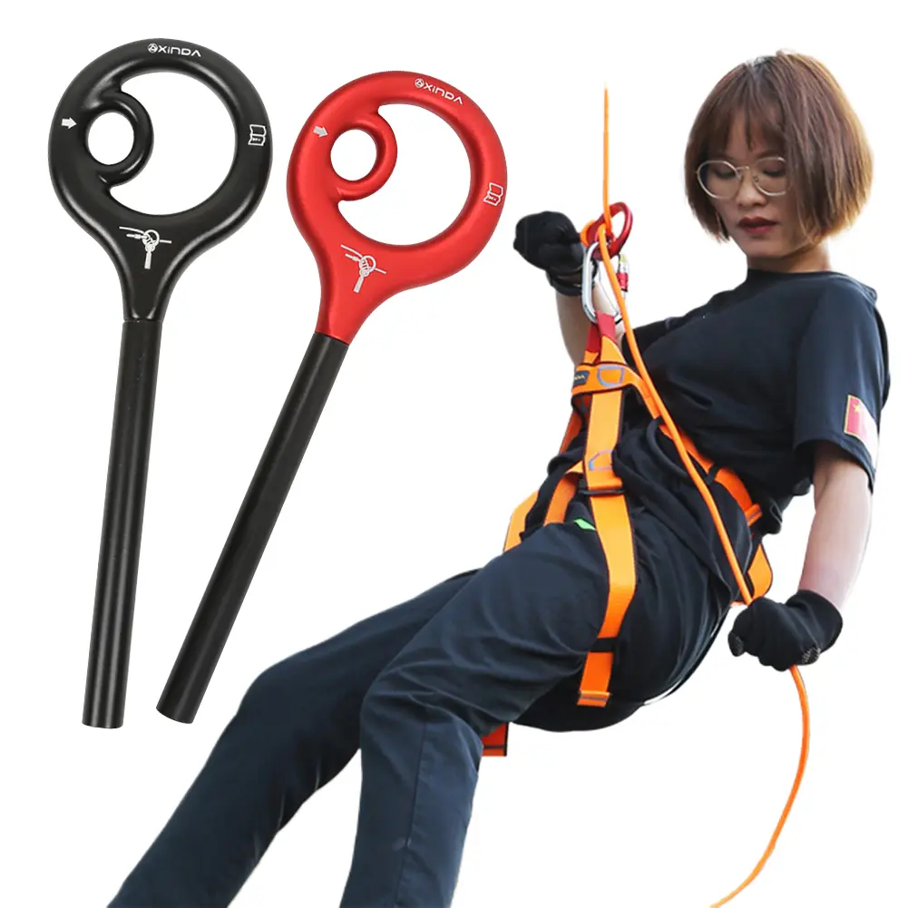 9-Shape Rigging Descender Aluminum Alloy Rigging Plate Rock Climbing Cable Descent Device for Rappeling Device