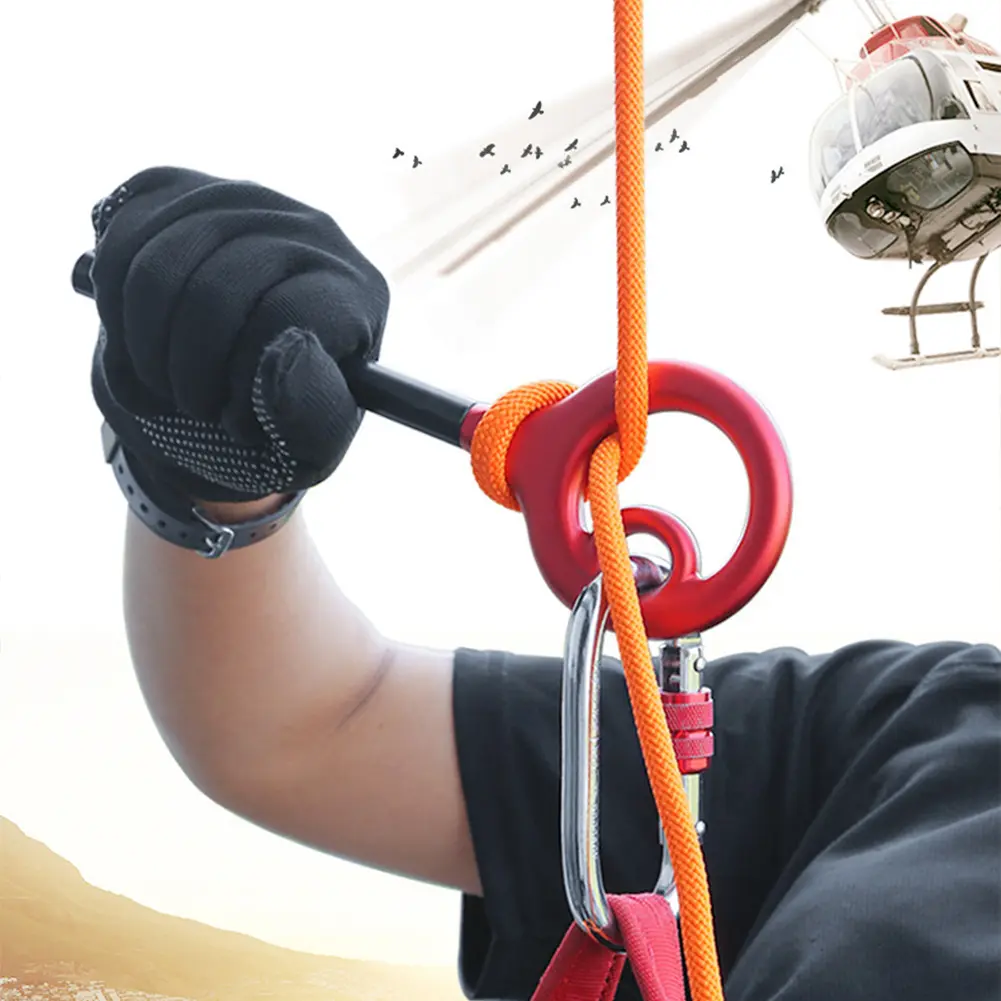 9-Shape Rigging Descender Aluminum Alloy Rigging Plate Rock Climbing Cable Descent Device for Rappeling Device