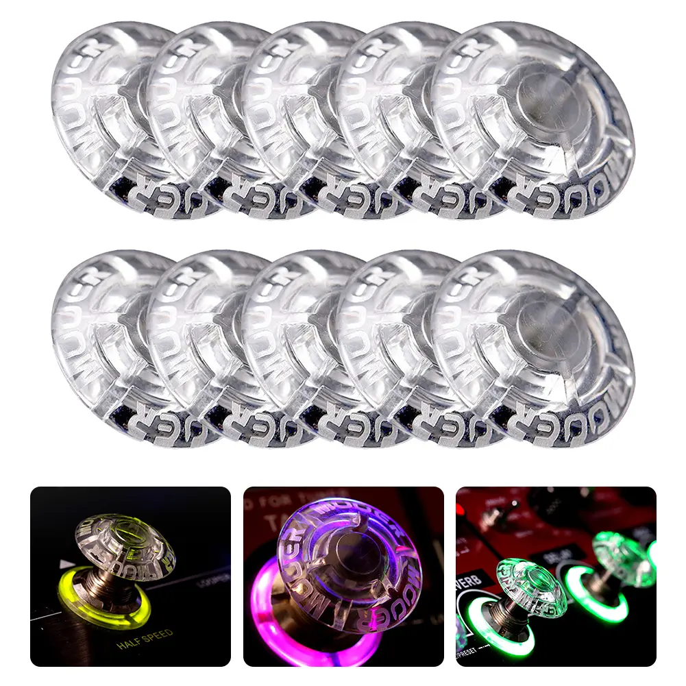 10Pcs Effector Pedalboard Cover Anti-Slip Stomp Foot Switch Button Cover Guitar Effects Pedal Accessories
