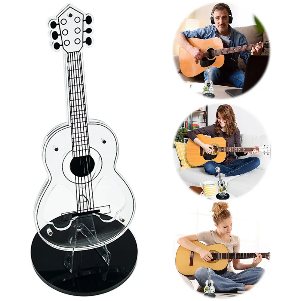 Acrylic Guitar Pick Holder Guitar Pick Display Stand Guitar Pick Holder Box Plectrum Case for Electric Bass Guitar Ukulele Lover