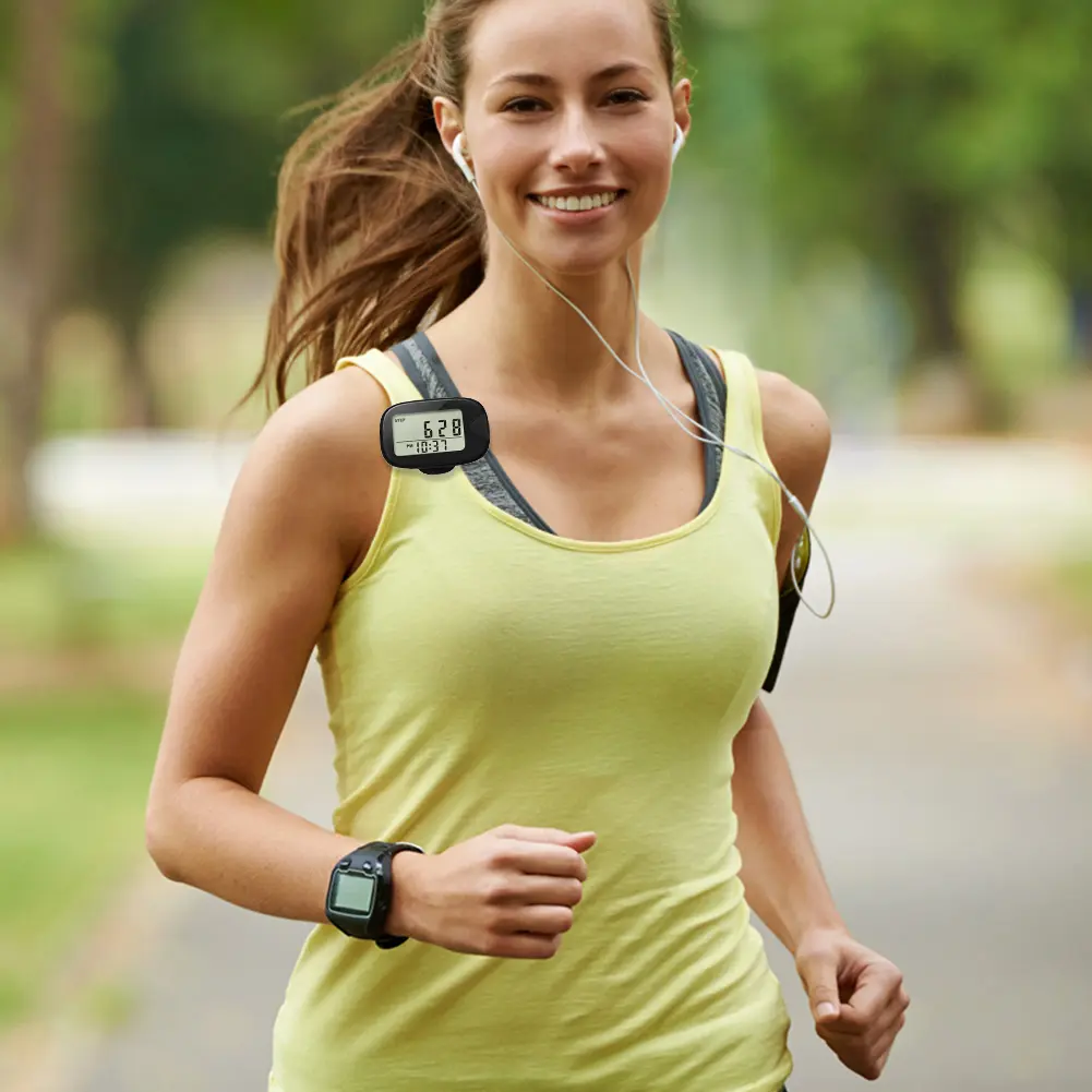 Walking Pedometer Portable Pedometer LCD Display Accurate Step Tracker Multi-Function Walking Step Counter for Walking Running