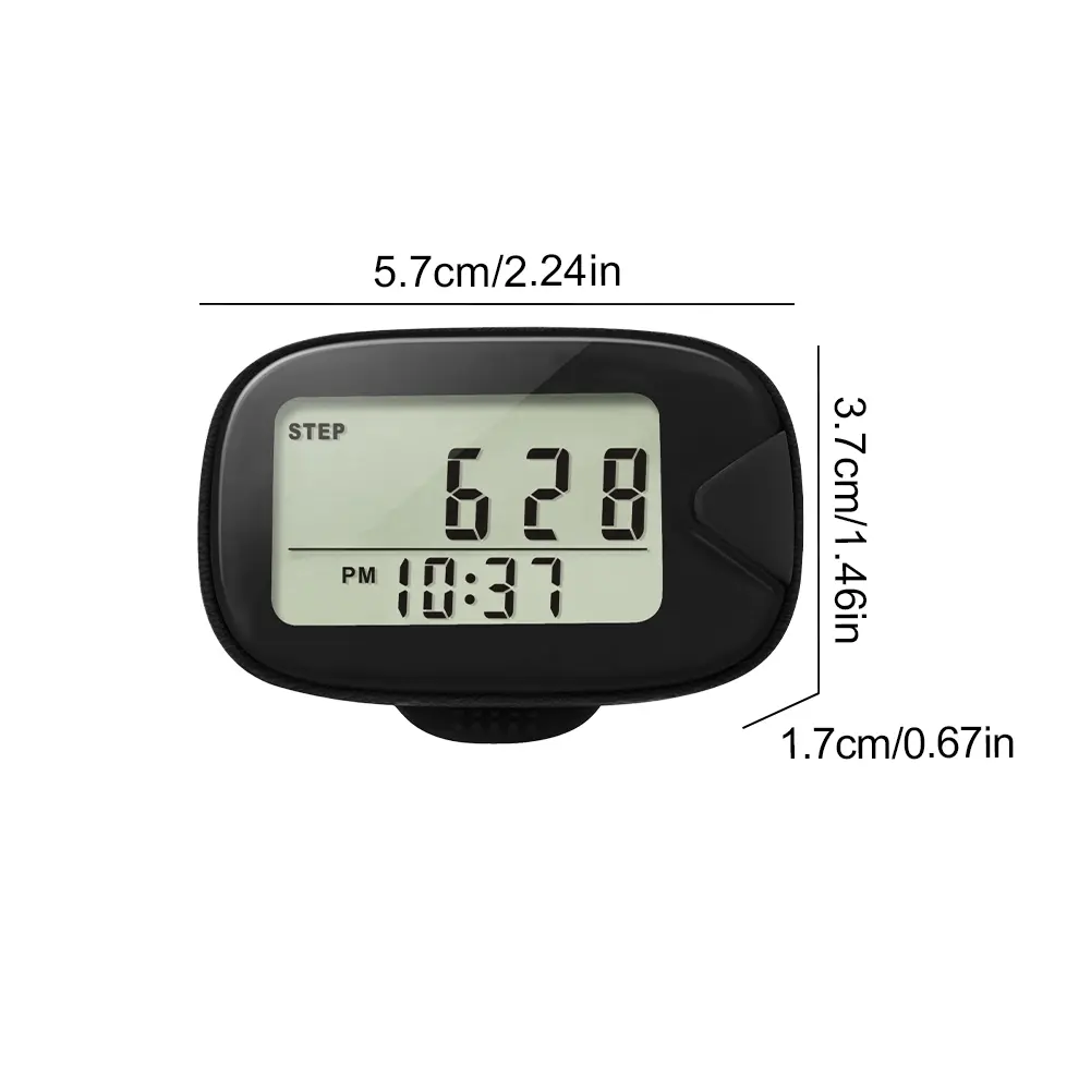 Walking Pedometer Portable Pedometer LCD Display Accurate Step Tracker Multi-Function Walking Step Counter for Walking Running