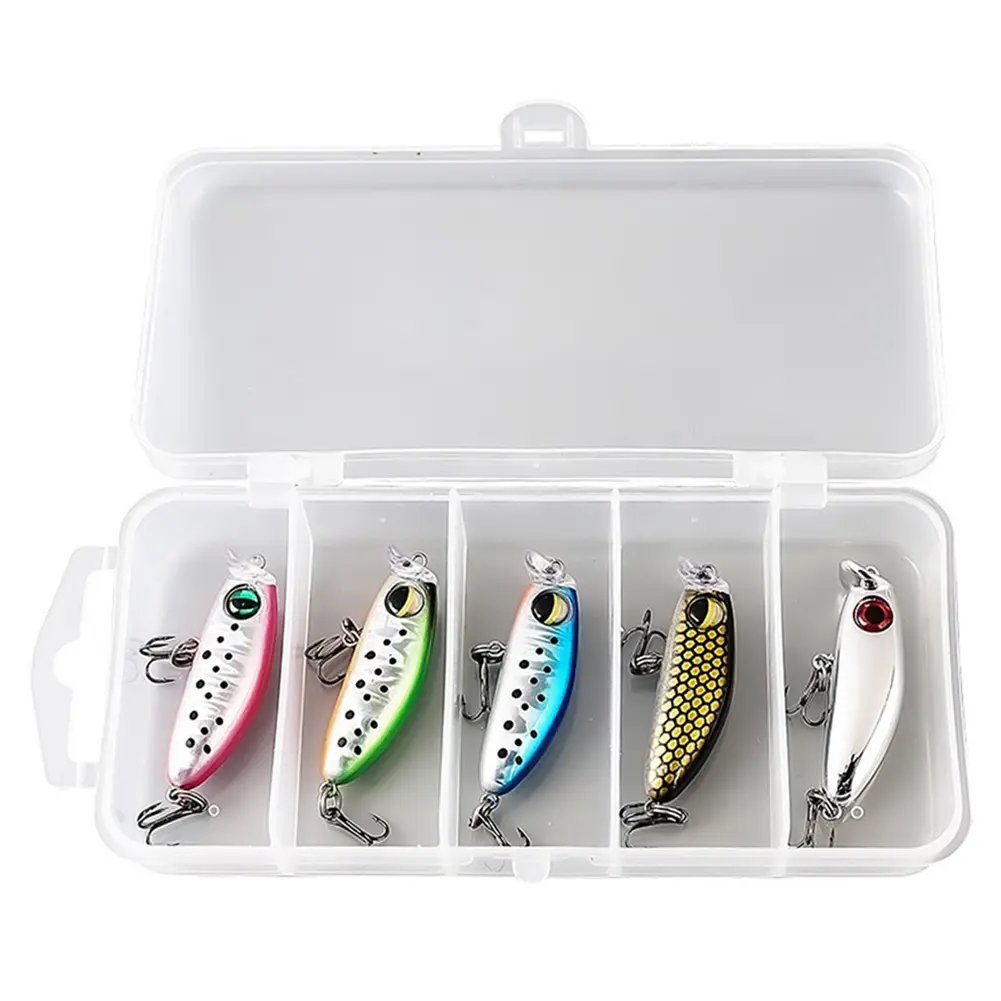 5pcs Mixed Colors Minnow Fishing Lures Artificial Hard Bait Swimbait Fishing Bait for Trout Bass Carp Fishing Accessories