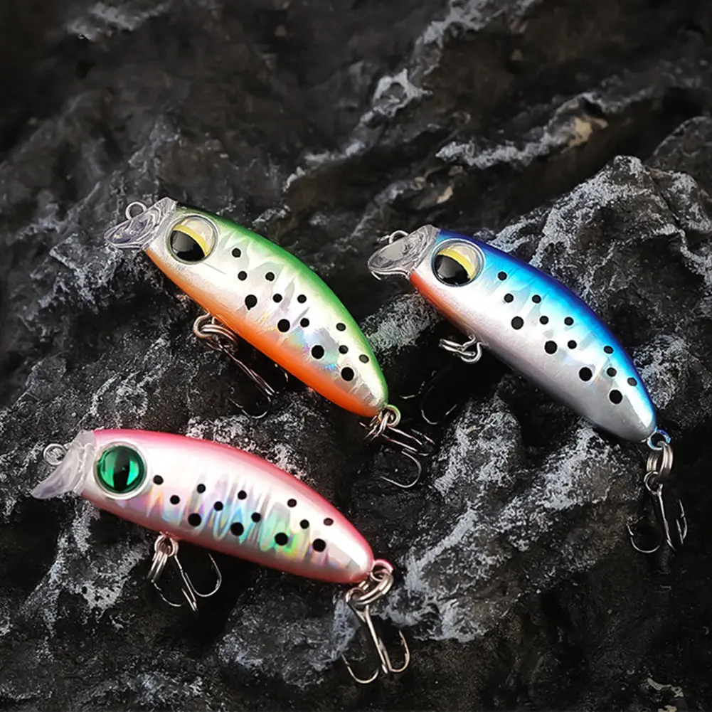 5pcs Mixed Colors Minnow Fishing Lures Artificial Hard Bait Swimbait Fishing Bait for Trout Bass Carp Fishing Accessories