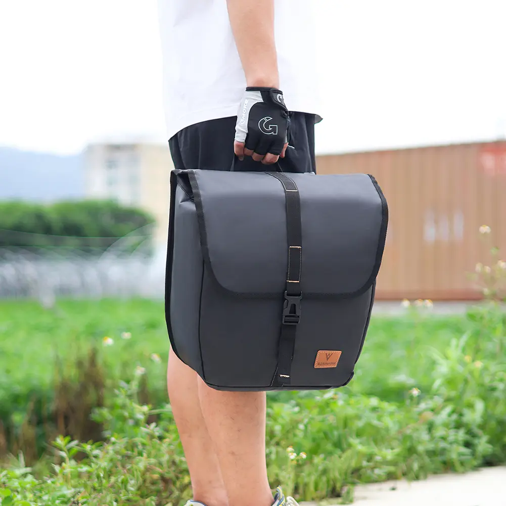 Bike Cargo Bag Multifunction Bicycle Rear Seat Bag Large Capacity Rear Seat Panniers Pack with Handle for Outdoor Riding Travel