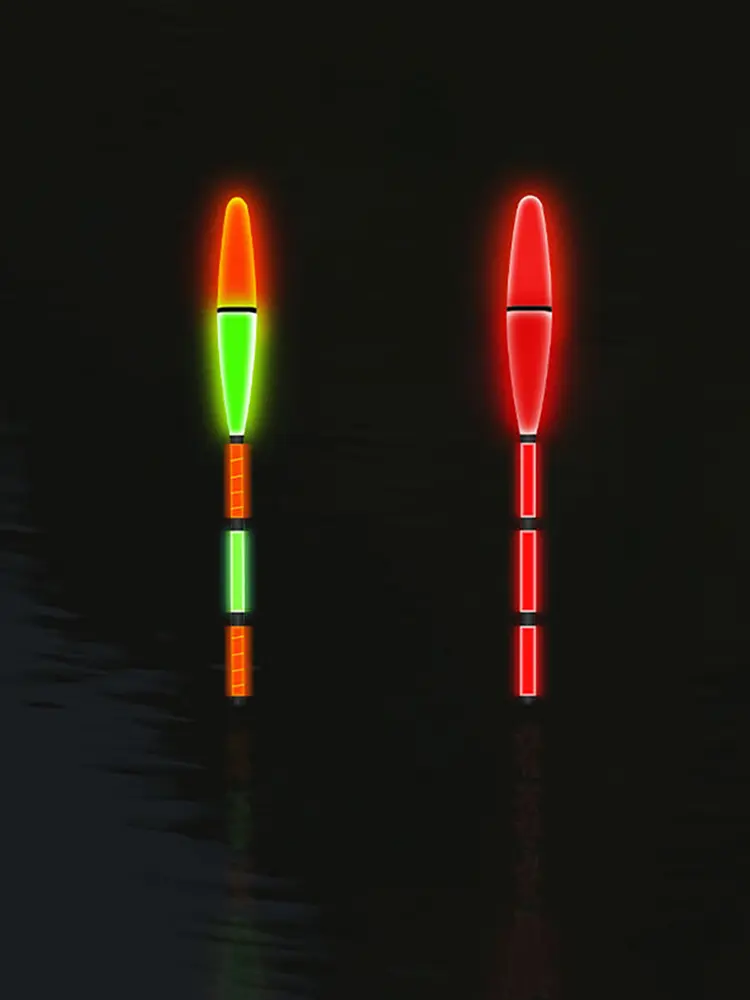 Fish Bite Reminder Thickened Eye-catching Luminous Fishing Floats Bite Hook Color Changing Sensitivity Night Accessories Tackle
