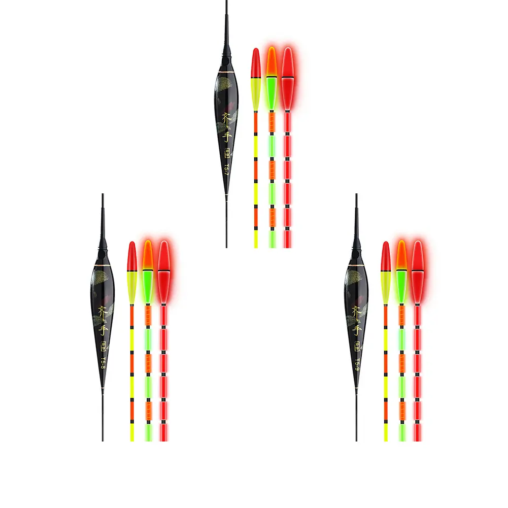 Fish Bite Reminder Thickened Eye-catching Luminous Fishing Floats Bite Hook Color Changing Sensitivity Night Accessories Tackle