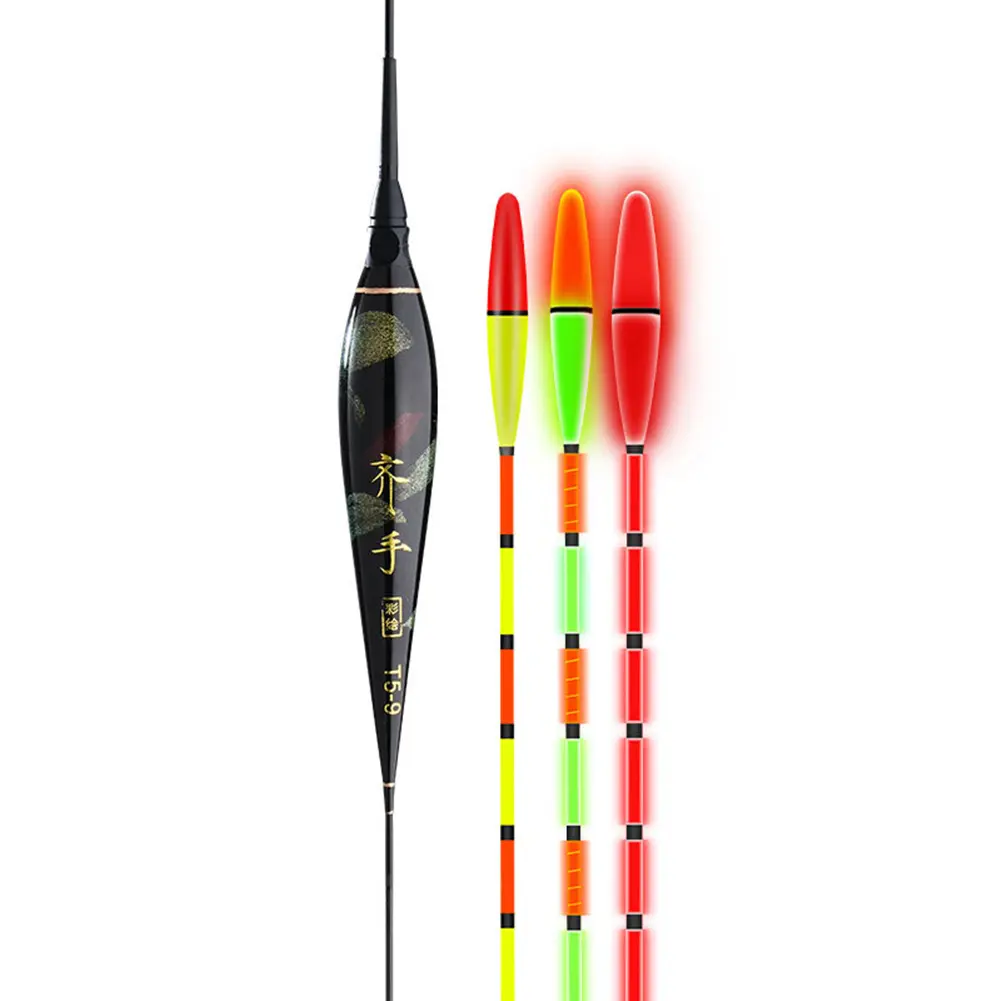Fish Bite Reminder Thickened Eye-catching Luminous Fishing Floats Bite Hook Color Changing Sensitivity Night Accessories Tackle