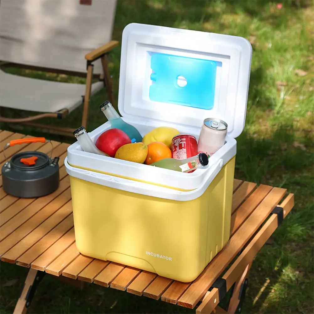 15L Camping Cooler Box Portable Ice Bucket Outdoor Hard Cooler for Camping Picnic Beach Drink Beverage Fishing