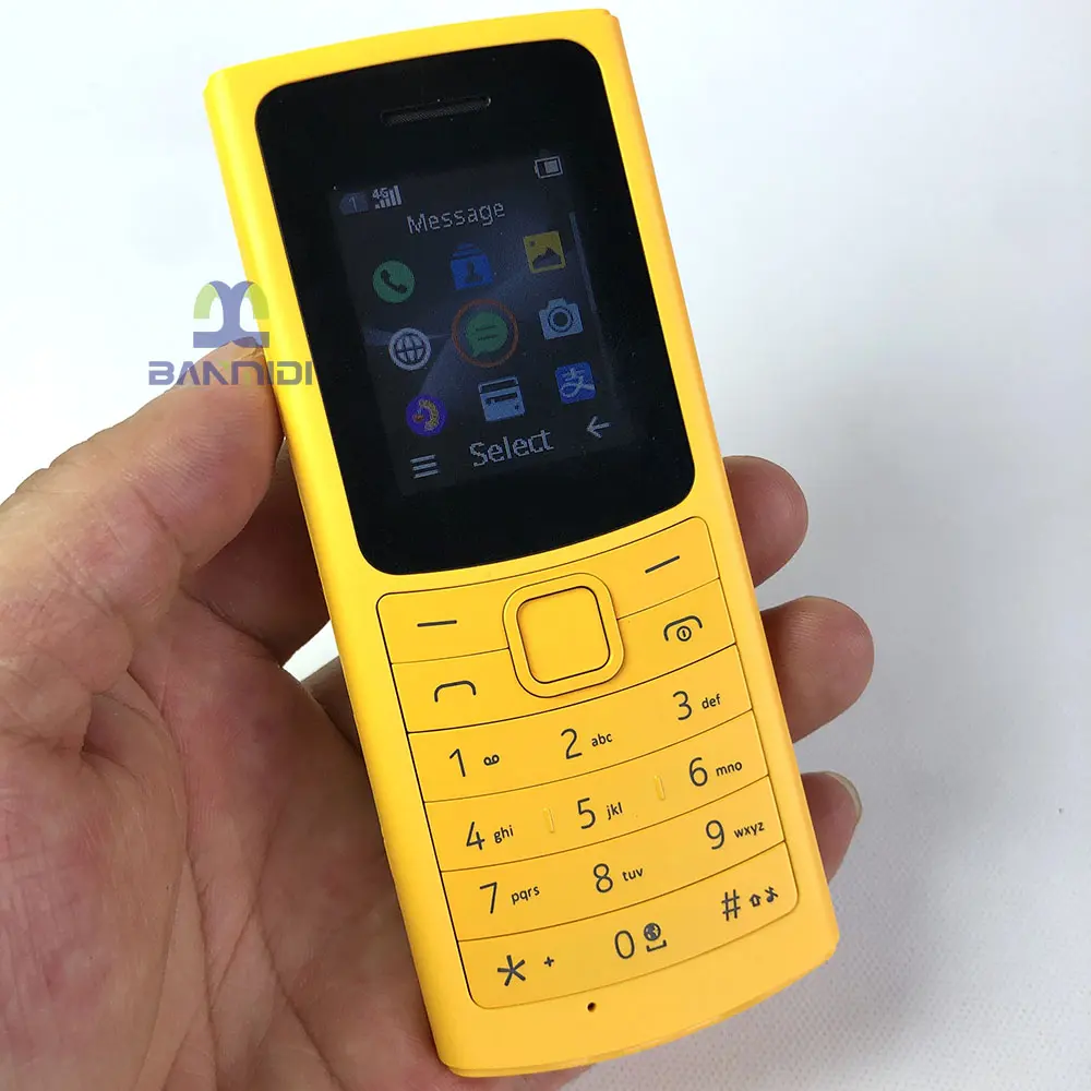 Original 110 4G LTE Dual SIM Mobile Cell Phone 1.8" Flashlight FM Cellphone Unlocked Russian Hebrew Arabic Keyboard 2021 Version