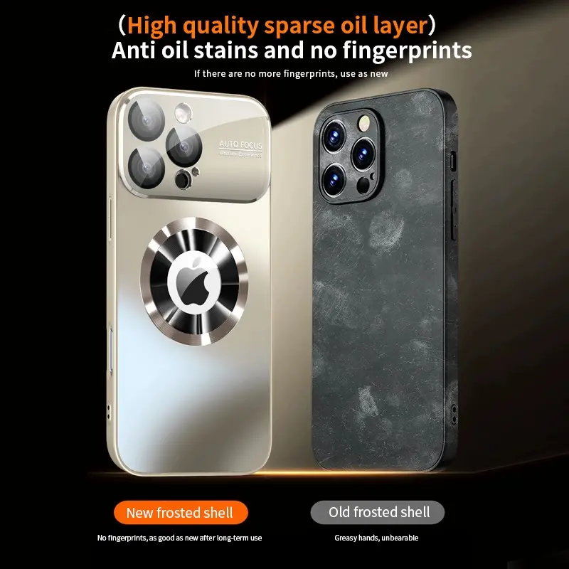Luxury Glass Camera Lens For Magesafe Magnetic Wireless Charging Case For iPhone 11 12 13 14 15 16 Pro Max Plus Shockproof Cover