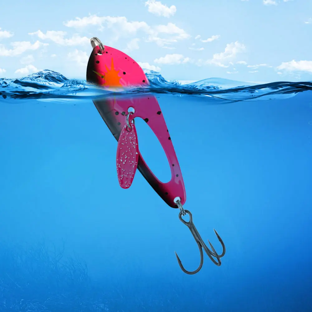 5Pcs 4g Metal Spoon Fishing Lures with Treble Hooks Spinner Bait Crankbait for Bass Pike Fishing Accessories