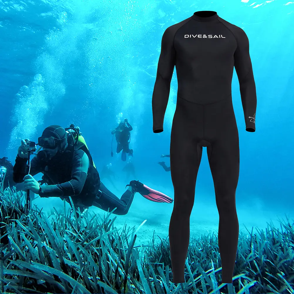 Men Diving Skin Clothes Warm Sunscreen Diving Protection Clothes with Zipper Elastic Anti-scratch Breathable Outdoor Accessories