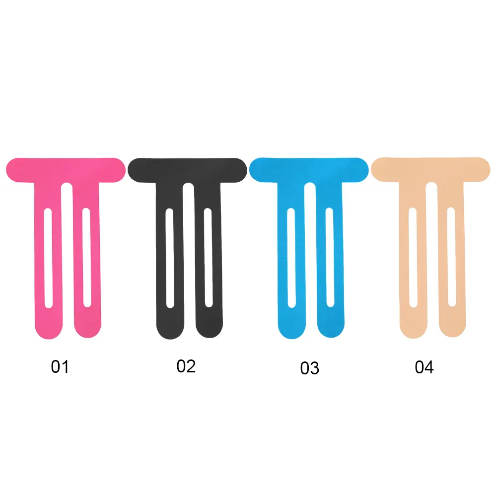 5Pcs Precut Kinesiology Tape Elastic Knee Athletic Tape Breathable Cotton Athletic Tape for Preventing Injury