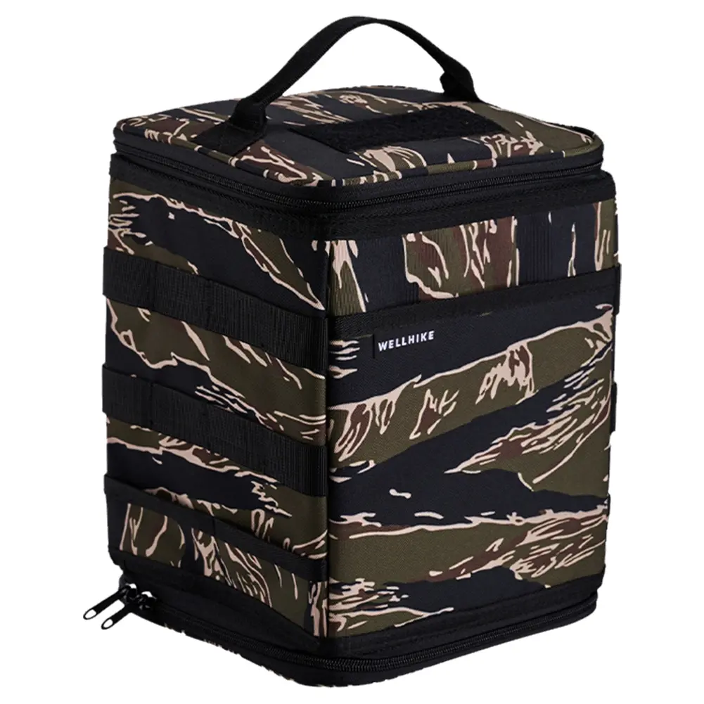 9.8L Camping Storage Bag Large Capacity Tank Stove Canister Pot Carry Bag Outdoor Cookware Organizer for Outdoor Hiking Picnic