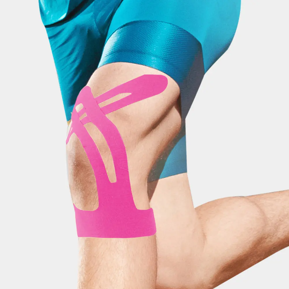 5Pcs Precut Kinesiology Tape Elastic Knee Athletic Tape Breathable Cotton Athletic Tape for Preventing Injury