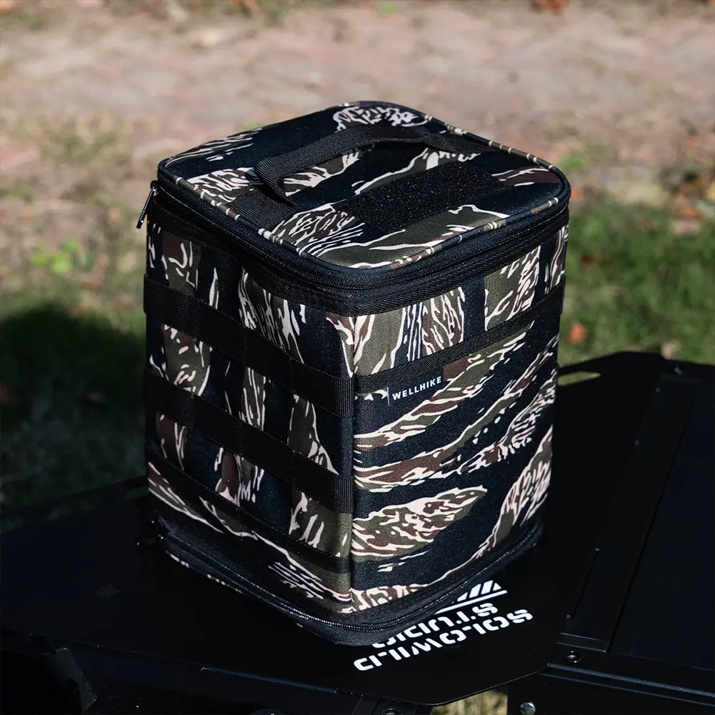 9.8L Camping Storage Bag Large Capacity Tank Stove Canister Pot Carry Bag Outdoor Cookware Organizer for Outdoor Hiking Picnic