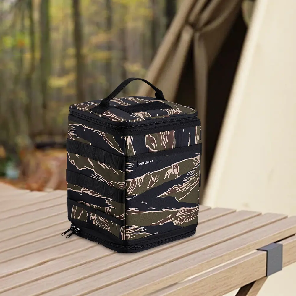 9.8L Camping Storage Bag Large Capacity Tank Stove Canister Pot Carry Bag Outdoor Cookware Organizer for Outdoor Hiking Picnic