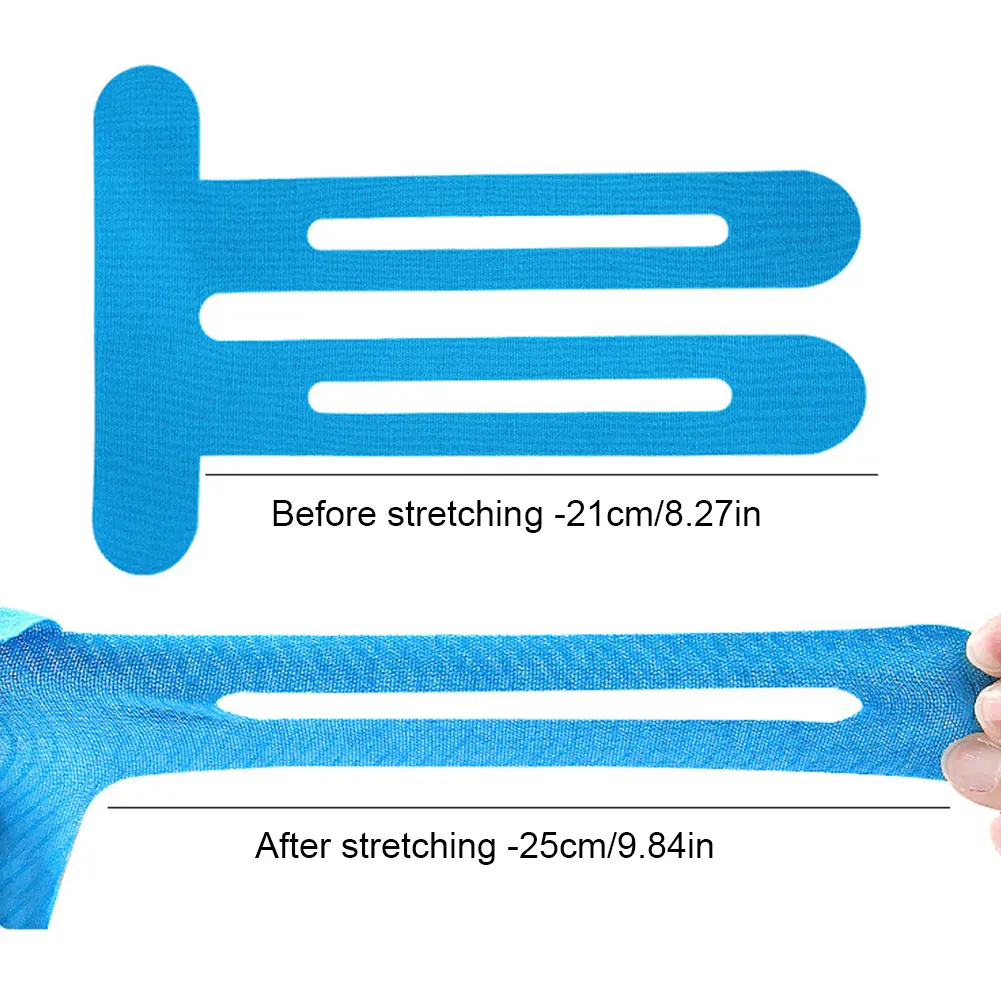 5Pcs Precut Kinesiology Tape Elastic Knee Athletic Tape Breathable Cotton Athletic Tape for Preventing Injury