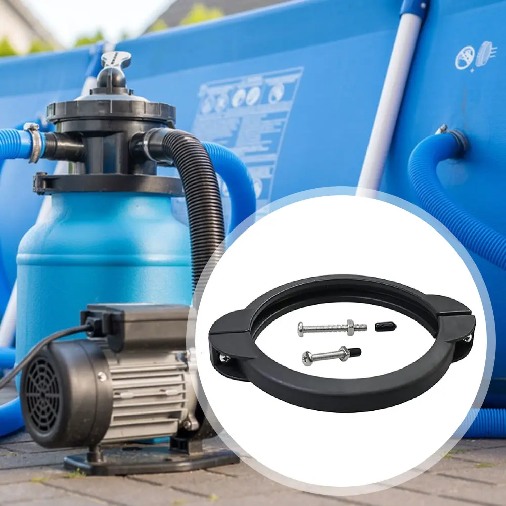 SF80110-2 Pool Clamp Collar Ring Replacement Part with Screws Sand Filter Valve Clamp for Intex 12 & 14 Inch Sand Filter Pump