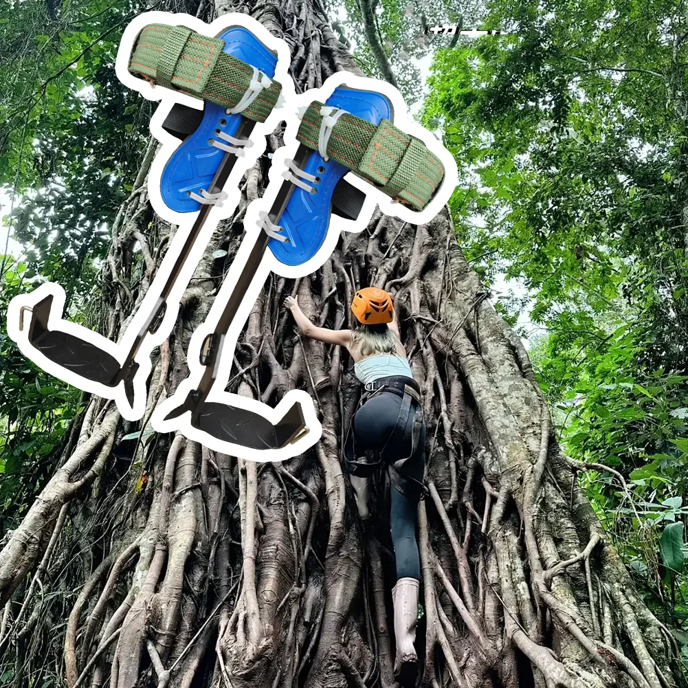 Tree Climbing Spikes Kit Load Capacity 350lbs Tree Climbing Set Adjustable Height Tree Climbing Gear Arborist Aider Tool