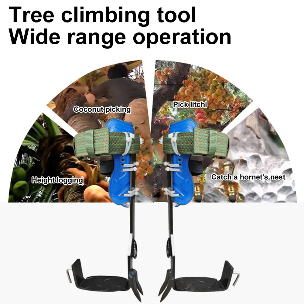 Tree Climbing Spikes Kit Load Capacity 350lbs Tree Climbing Set Adjustable Height Tree Climbing Gear Arborist Aider Tool
