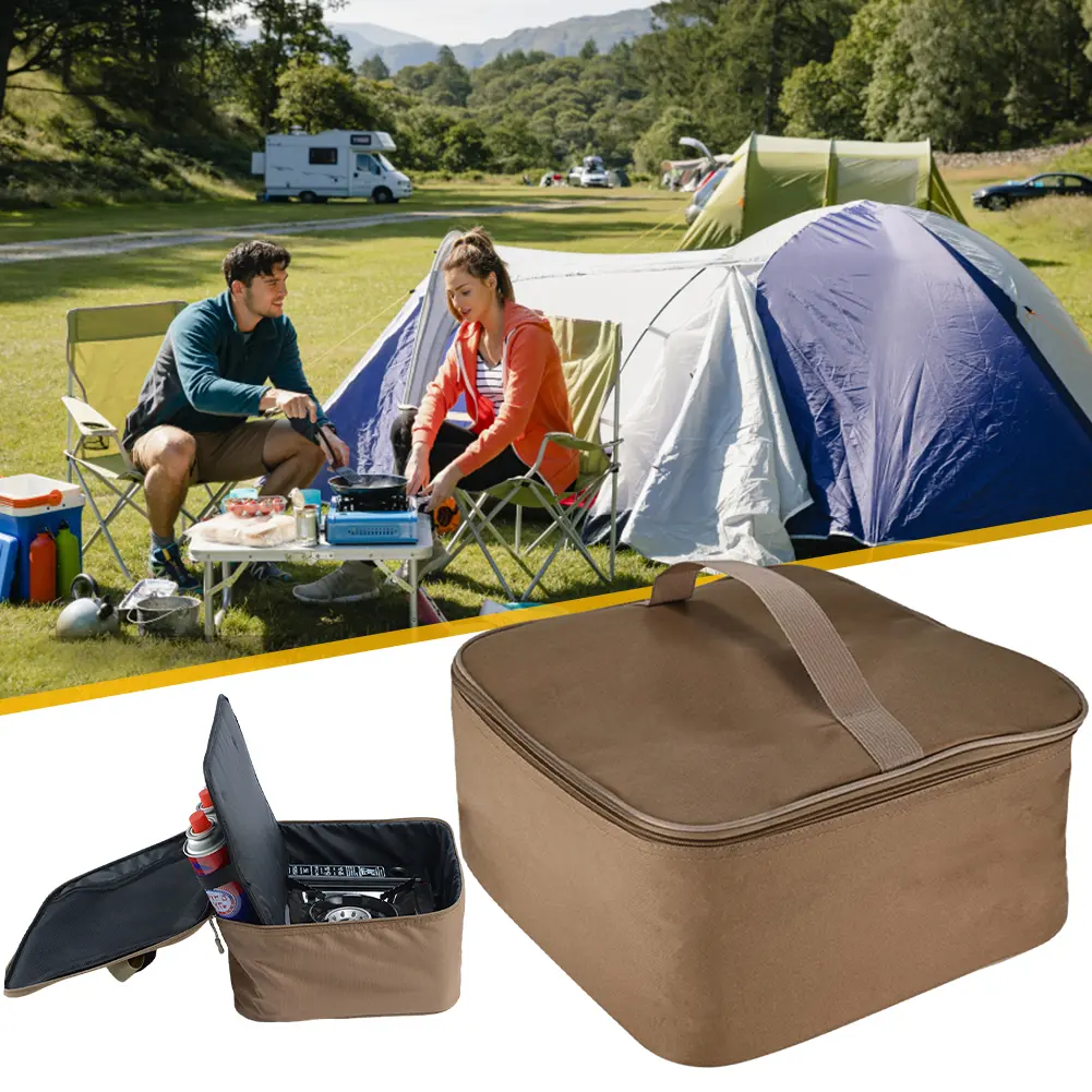 Gas Tank Canister Storage Bag Oxford Cloth Camping Supply Storage Handbag Versatile Wear Resistant for Outdoor Camping Picnic