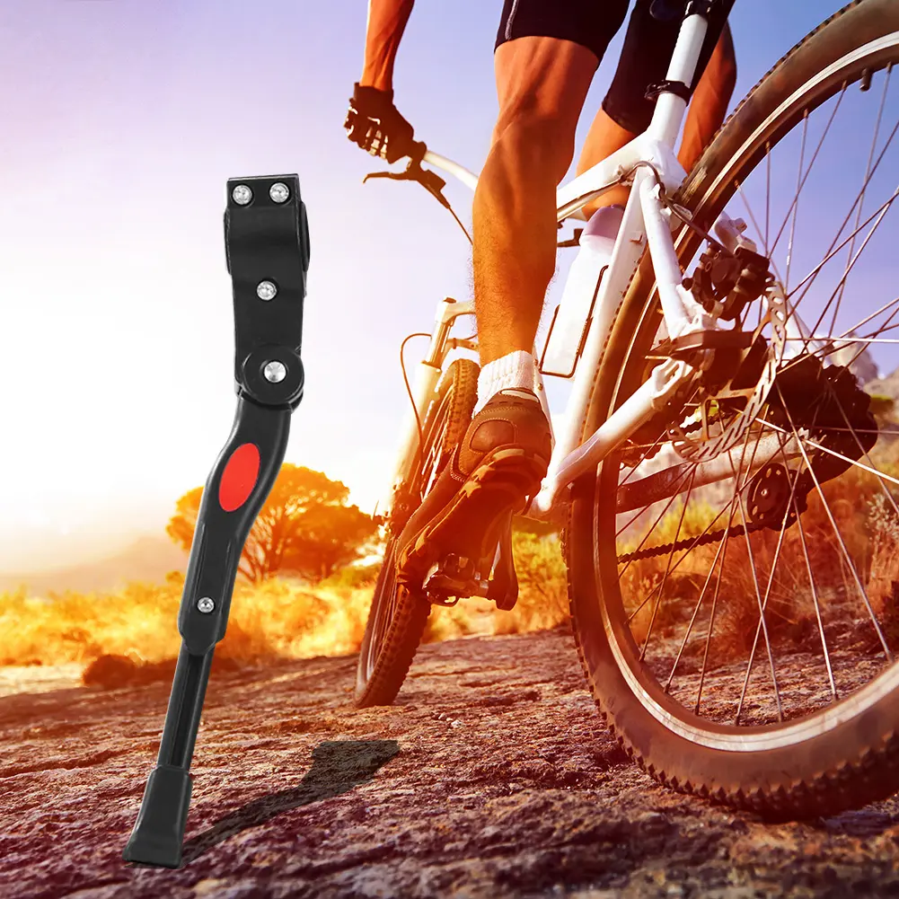 Adjustable Bike Kickstand Rear Side Bicycle Kick Stand Non-Slip Bicycle Side Support Stand Support Rack for Road Bike MTB