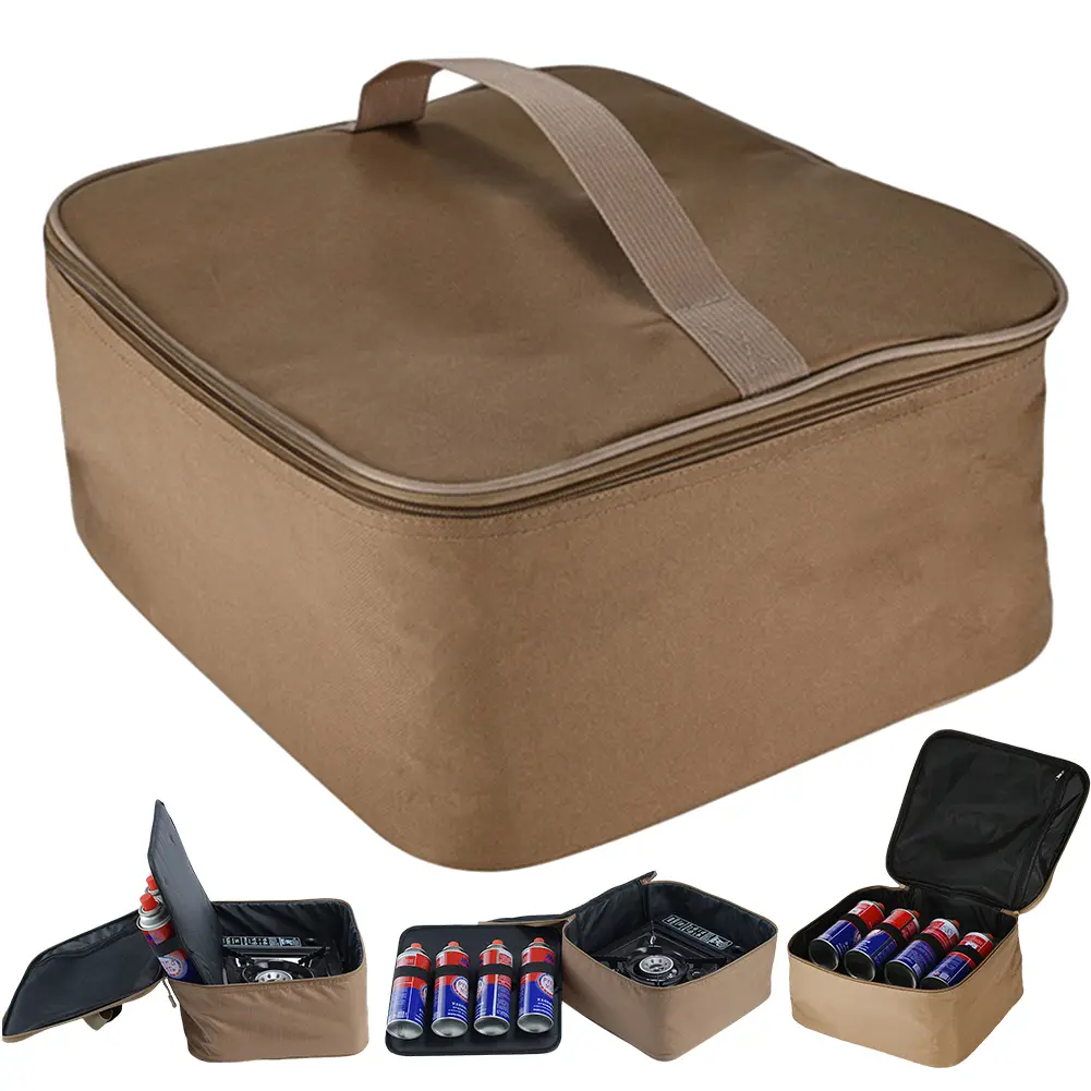 Gas Tank Canister Storage Bag Oxford Cloth Camping Supply Storage Handbag Versatile Wear Resistant for Outdoor Camping Picnic