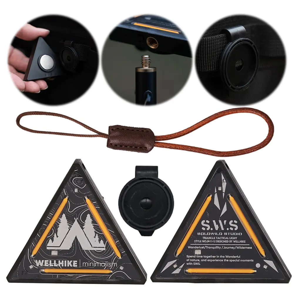 LED Outdoor Mini Direction Light Adjustable Brightness Night Riding Warning Light Type-C Charging Waterproof for Hiking Fishing
