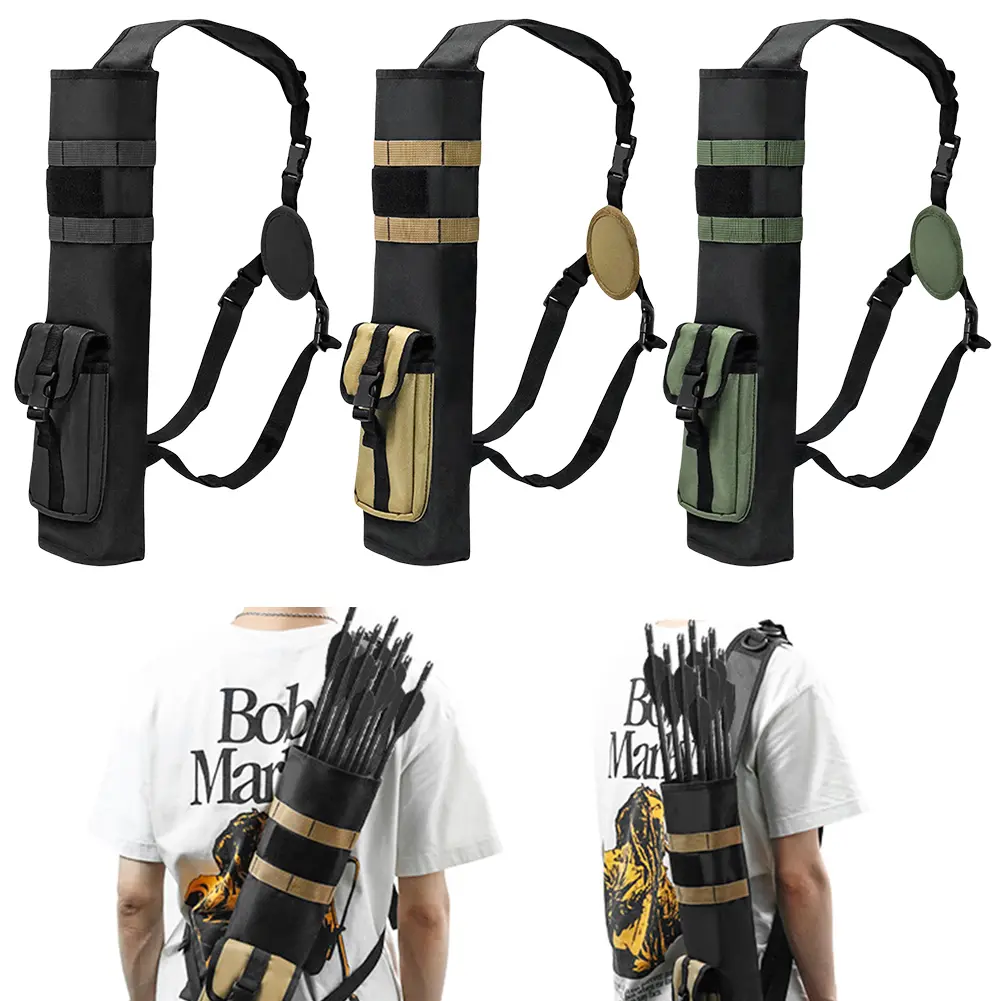 Archery Quiver with Molle System Pocket Hip Arrows Bag Dual Use Lightweight Arrow Holder for Bow Target Practicing