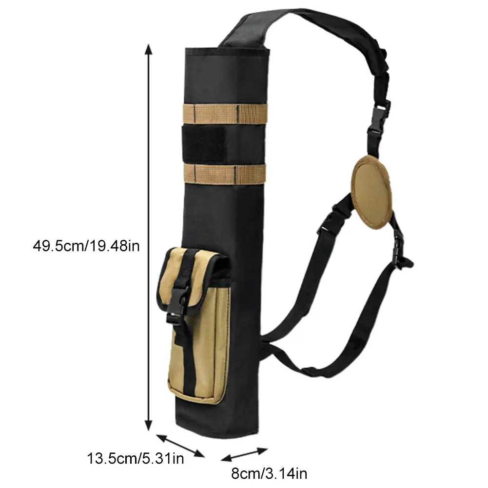 Archery Quiver with Molle System Pocket Hip Arrows Bag Dual Use Lightweight Arrow Holder for Bow Target Practicing