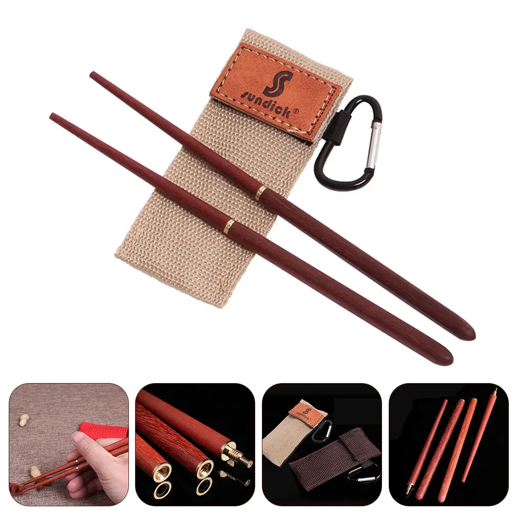 1 Pair Portable Tableware Dinnerware Sandalwood Wooden Chopstick Camping Picnic Travel Portable Tableware