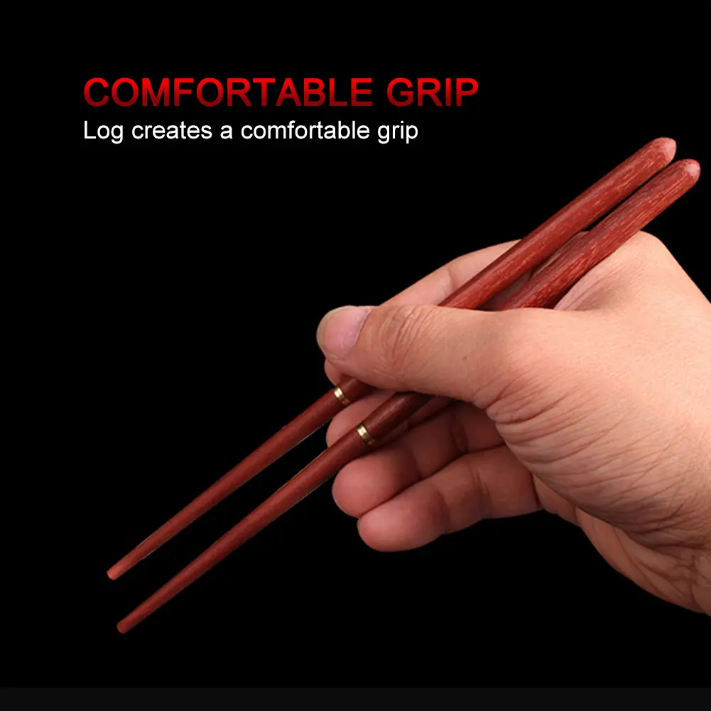 1 Pair Portable Tableware Dinnerware Sandalwood Wooden Chopstick Camping Picnic Travel Portable Tableware